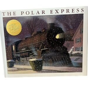 NEW Polar Express Kids Train Blanket & Hard Cover Book Lot Christmas